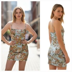 Floral Print Mini Dress, Urban Outfitters Honey Punch Jrs. Size SP